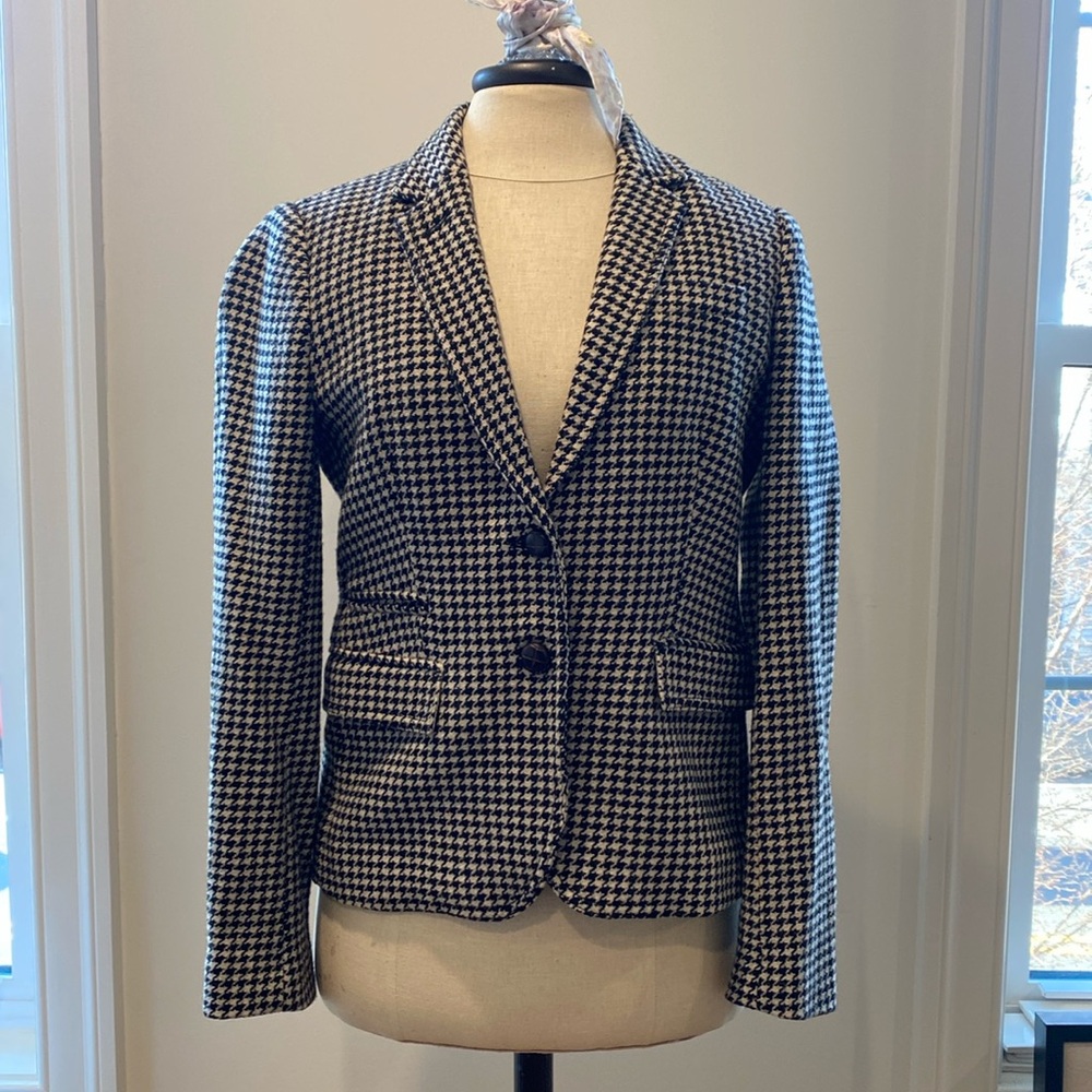 J Crew Factory houndstooth blazer